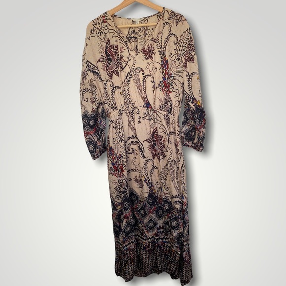 Lucky Brand • Bohemian Colorful Patterned Maxi Dress - Picture 1 of 13